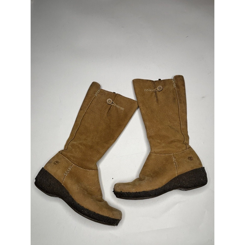 TIMBERLAND Paxton Tall Boots Suede Side Zip Wedge Fall Classic Women's 7.5 M